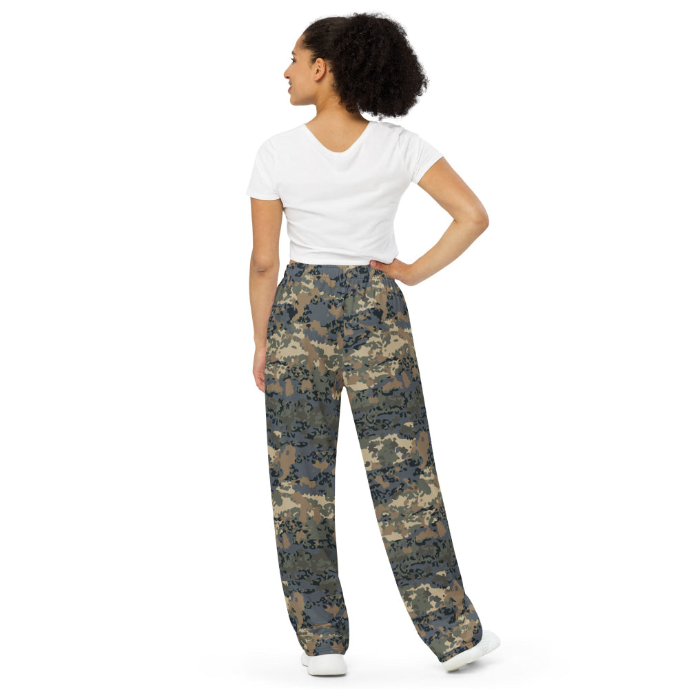 Austrian Tarnanzug CAMO unisex wide-leg pants - Unisex Wide-Leg Pants