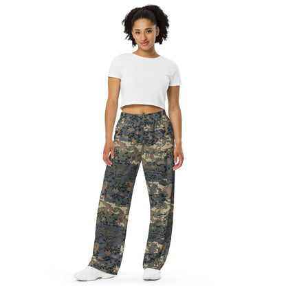 Austrian Tarnanzug CAMO unisex wide-leg pants - Unisex Wide-Leg Pants