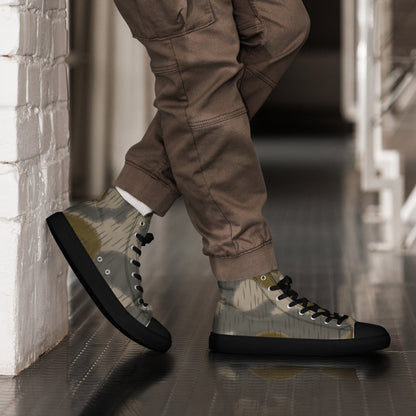 Austrian Zeltbahn Sumpfmuster Marsh CAMO Mens high top canvas shoes - 5 - High Top Canvas Shoes