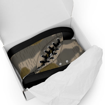 Austrian Zeltbahn Sumpfmuster Marsh CAMO Mens high top canvas shoes - High Top Canvas Shoes