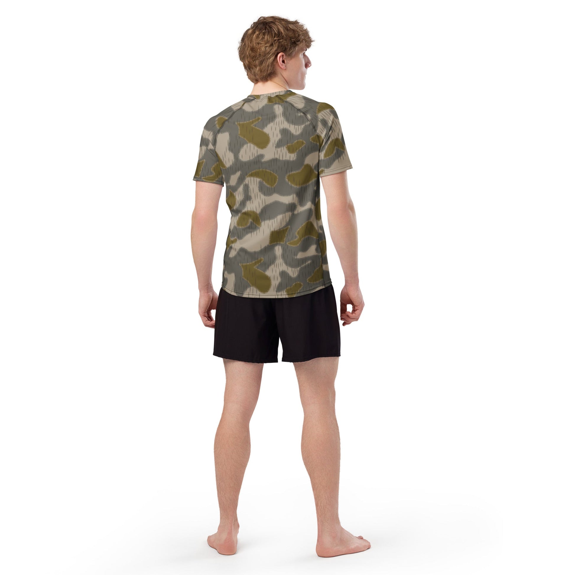 Austrian Zeltbahn Sumpfmuster Marsh CAMO Mens Short-Sleeve Rash Guard - Short-sleeve Guards