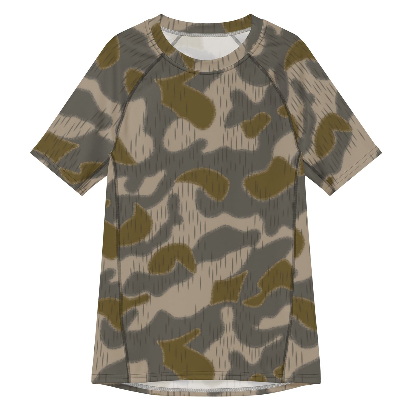 Austrian Zeltbahn Sumpfmuster Marsh CAMO Mens Short-Sleeve Rash Guard - 2XS - Short-sleeve Guards