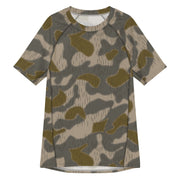 Sumpfmuster Zeltbahn Marsh CAMO Mens Short-Sleeve Rash Guard - 2XS - SS