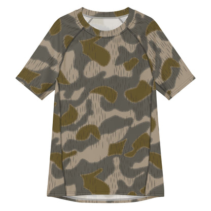 Austrian Zeltbahn Sumpfmuster Marsh CAMO Mens Short-Sleeve Rash Guard - 2XS - Short-sleeve Guards