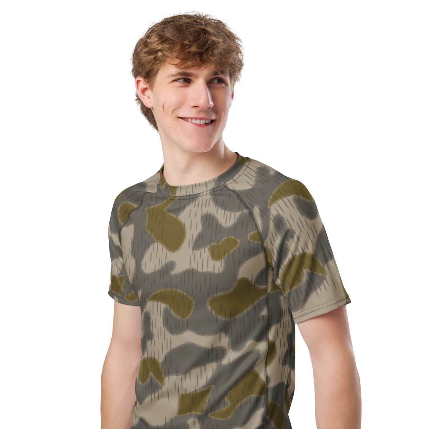 Austrian Zeltbahn Sumpfmuster Marsh CAMO Mens Short-Sleeve Rash Guard - Short-sleeve Guards
