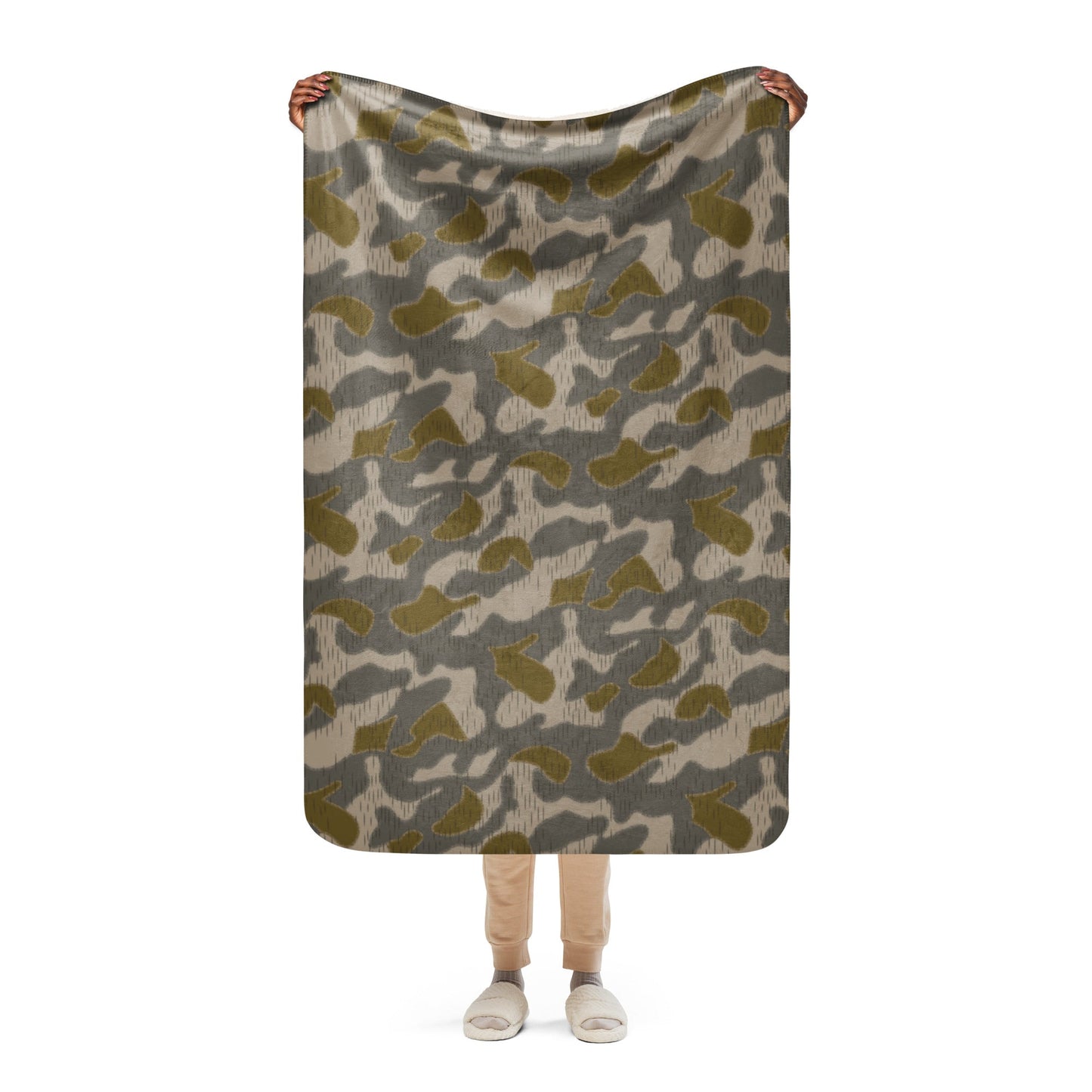 Austrian Zeltbahn Sumpfmuster Marsh CAMO Sherpa blanket - 37″×57″ - Blankets