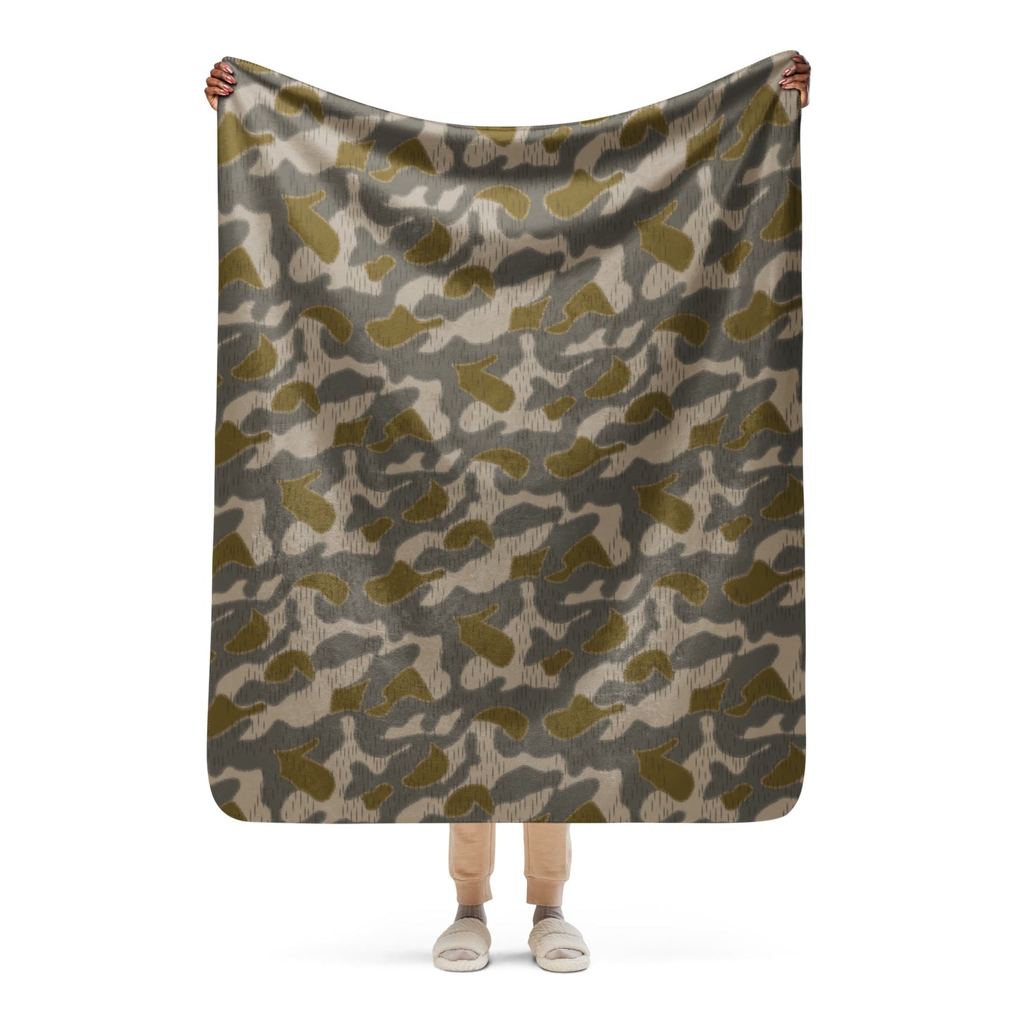 Austrian Zeltbahn Sumpfmuster Marsh CAMO Sherpa blanket - 50″×60″ - Blankets