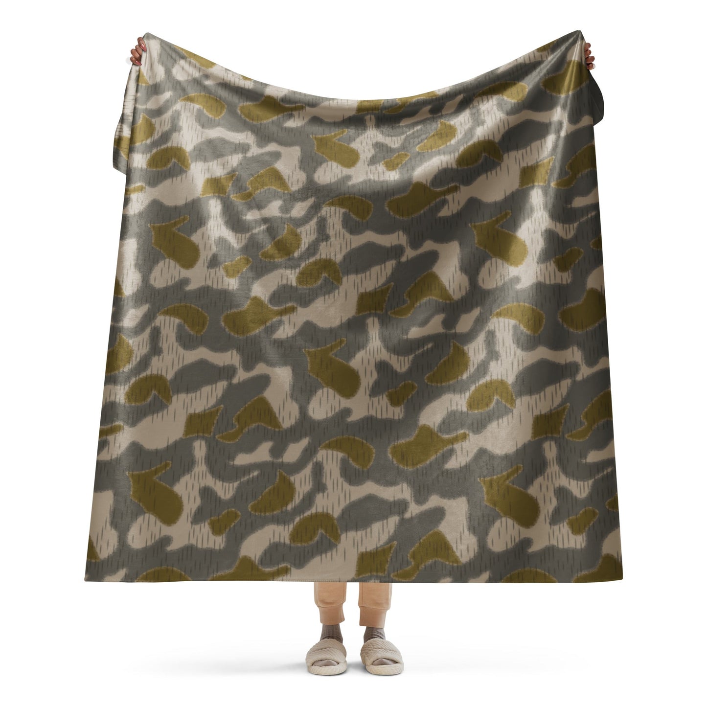 Austrian Zeltbahn Sumpfmuster Marsh CAMO Sherpa blanket - 60″×80″ - Blankets