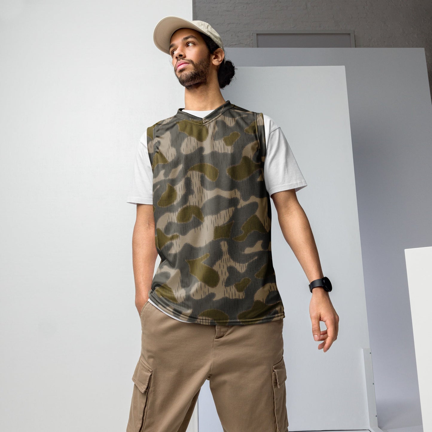 Austrian Zeltbahn Sumpfmuster Marsh CAMO unisex basketball jersey - 2XS - Basketball Jerseys