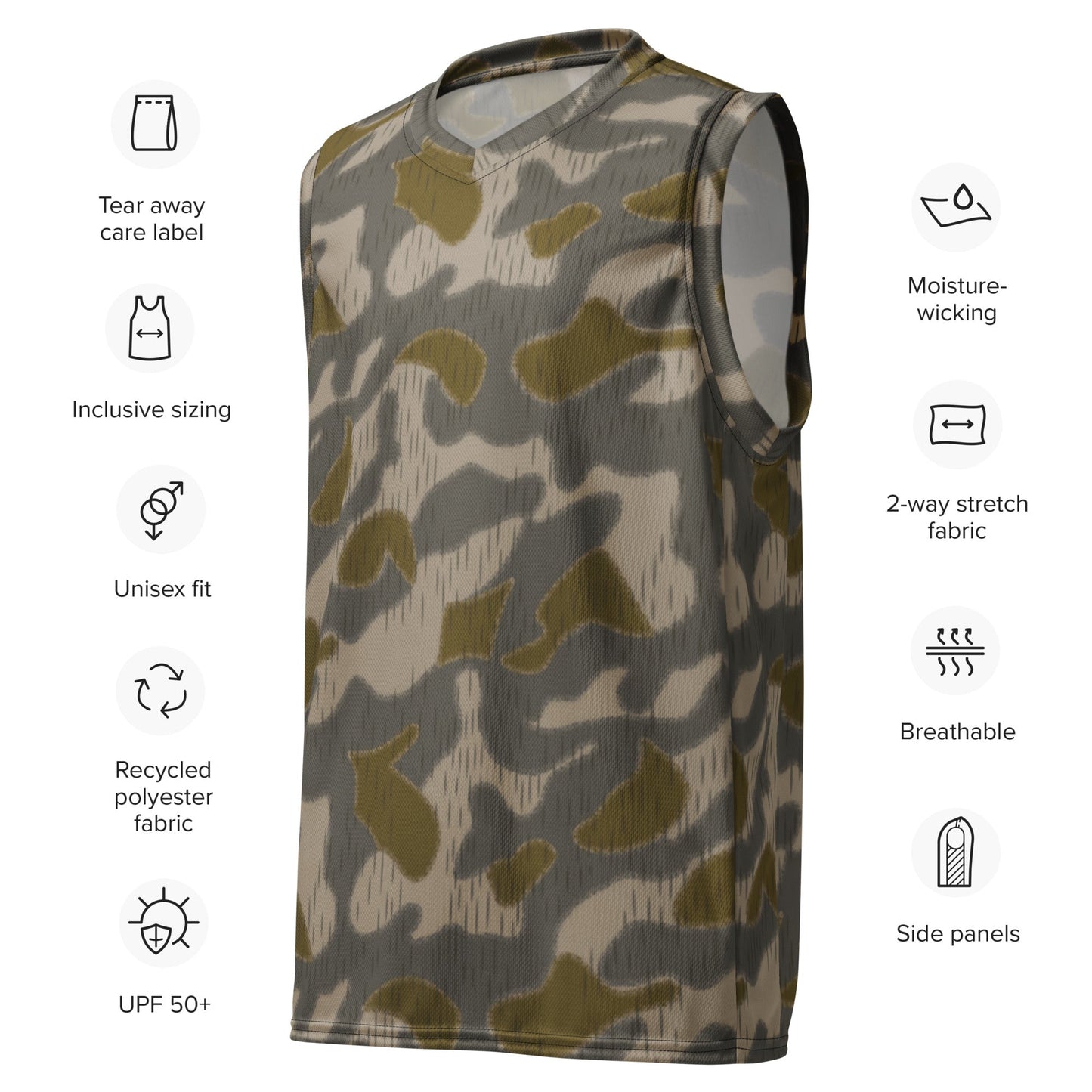 Austrian Zeltbahn Sumpfmuster Marsh CAMO unisex basketball jersey - Basketball Jerseys