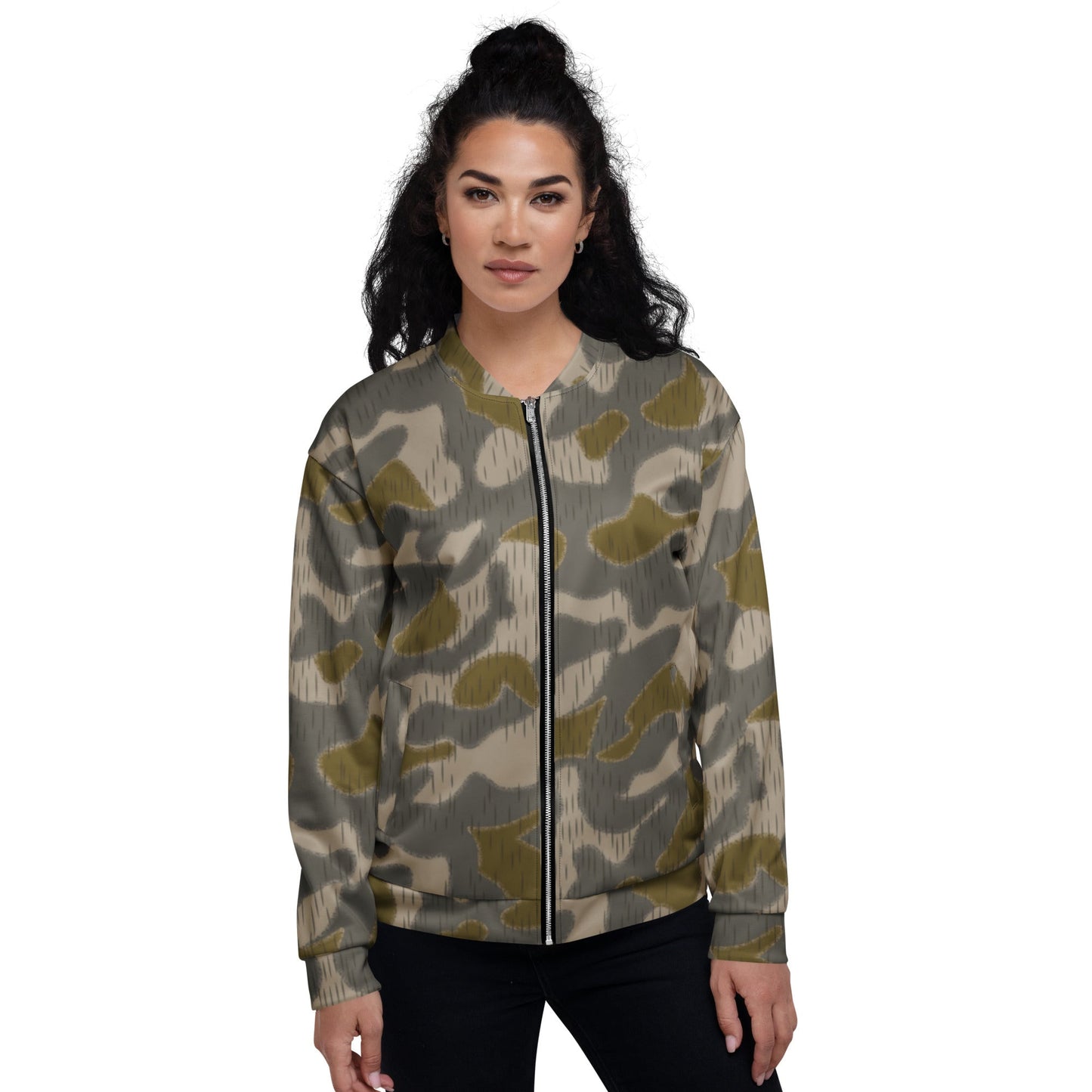Austrian Zeltbahn Sumpfmuster Marsh CAMO Unisex Bomber Jacket - Jackets