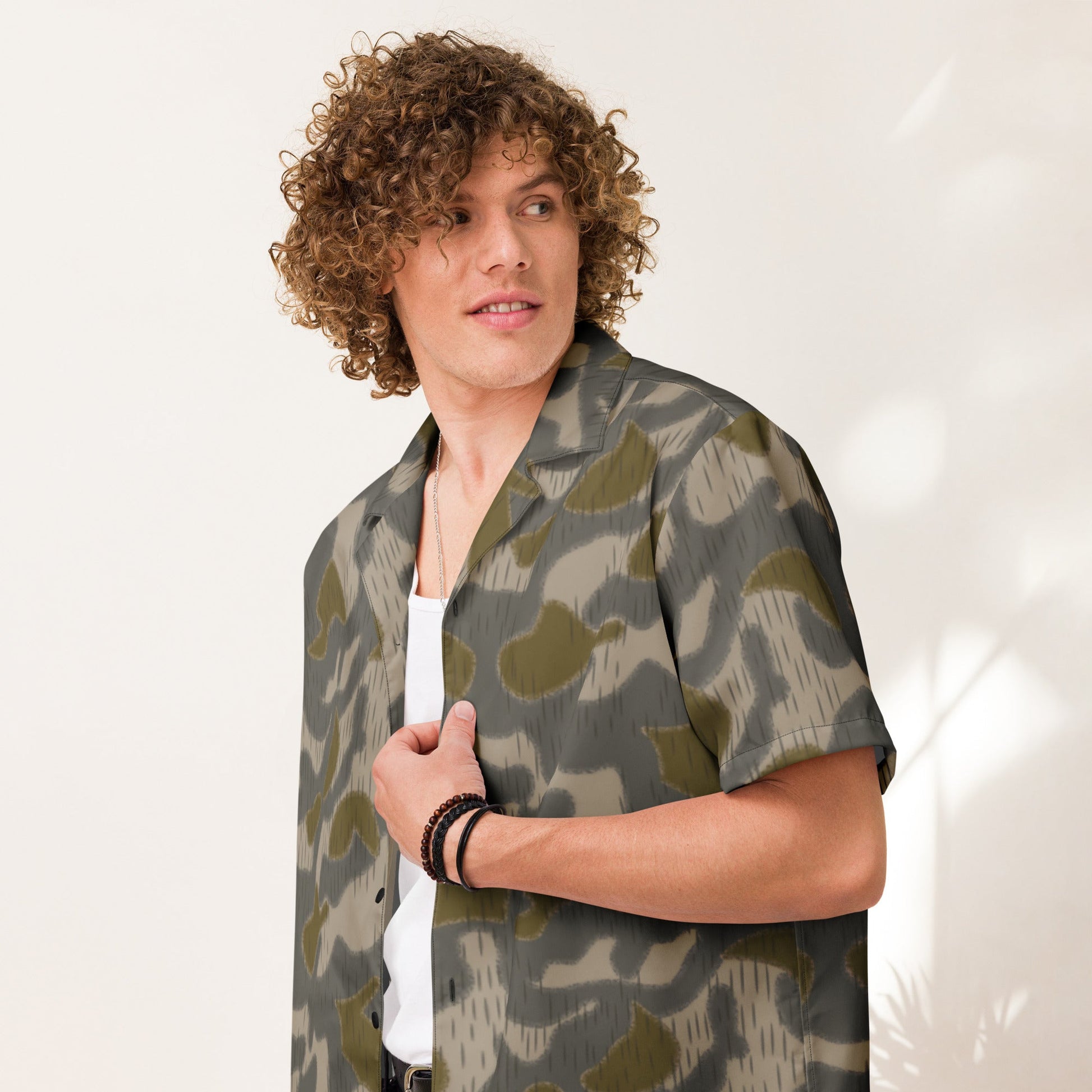 Austrian Zeltbahn Sumpfmuster Marsh CAMO Unisex button shirt - Button Shirts