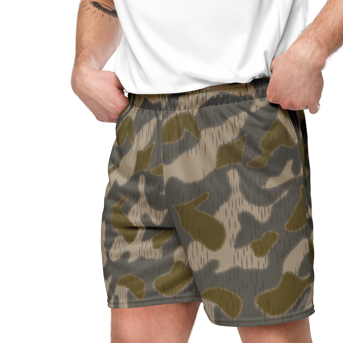 Austrian Zeltbahn Sumpfmuster Marsh CAMO Unisex mesh shorts - Mesh Shorts