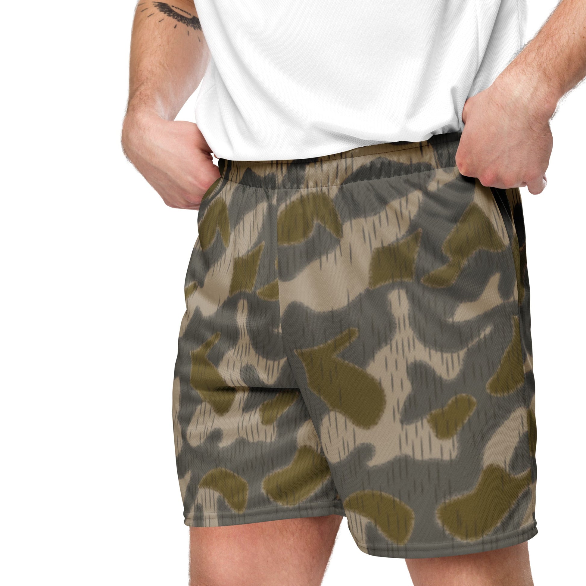 Austrian Zeltbahn Sumpfmuster Marsh CAMO Unisex mesh shorts - Mesh Shorts