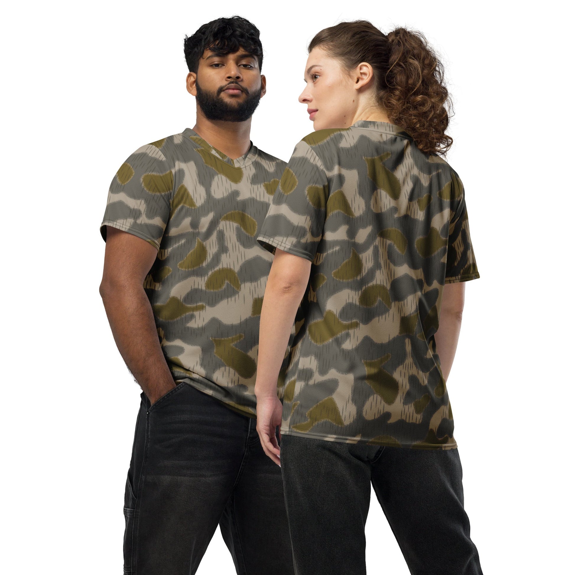 Austrian Zeltbahn Sumpfmuster Marsh CAMO unisex sports jersey - 2XS - Sports Jerseys