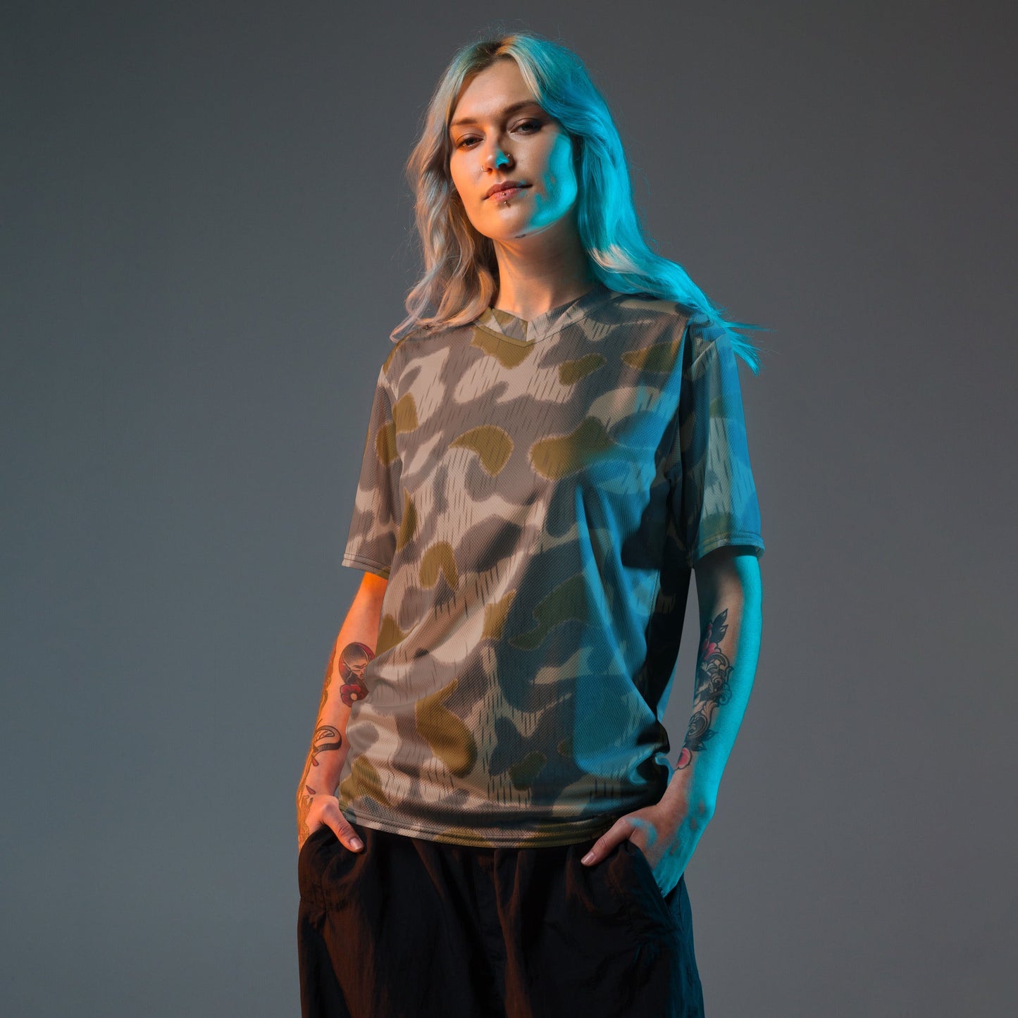 Austrian Zeltbahn Sumpfmuster Marsh CAMO unisex sports jersey - Sports Jerseys