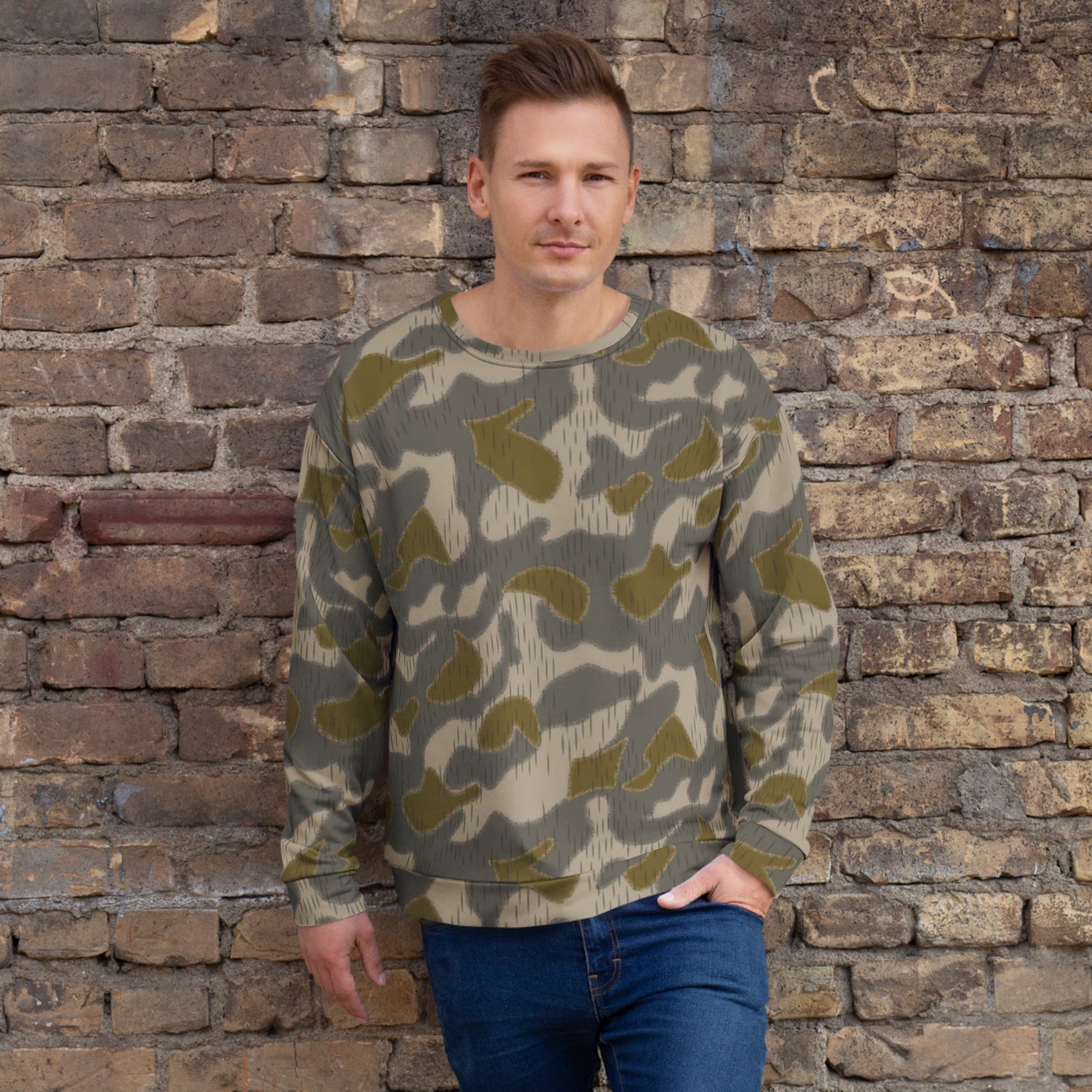 Austrian Zeltbahn Sumpfmuster Marsh CAMO Unisex Sweatshirt - 2XS - Sweatshirts