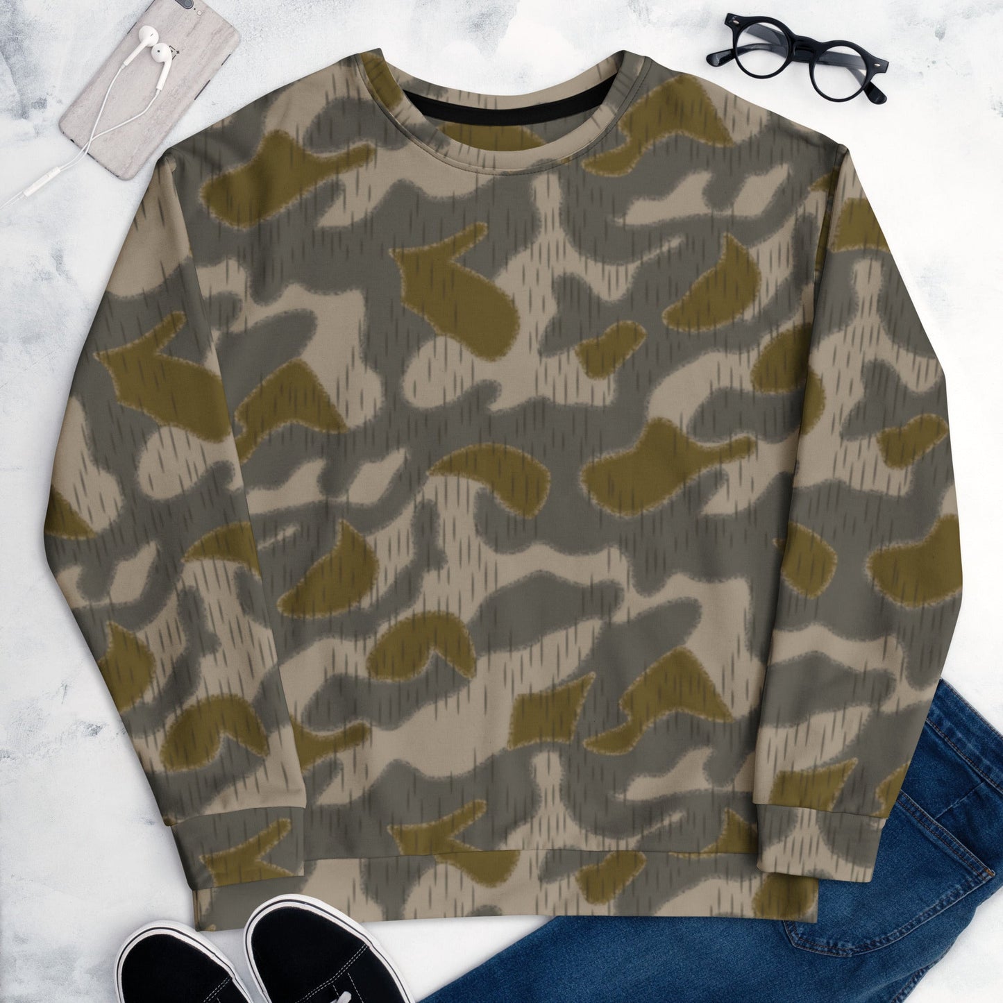 Austrian Zeltbahn Sumpfmuster Marsh CAMO Unisex Sweatshirt - Sweatshirts