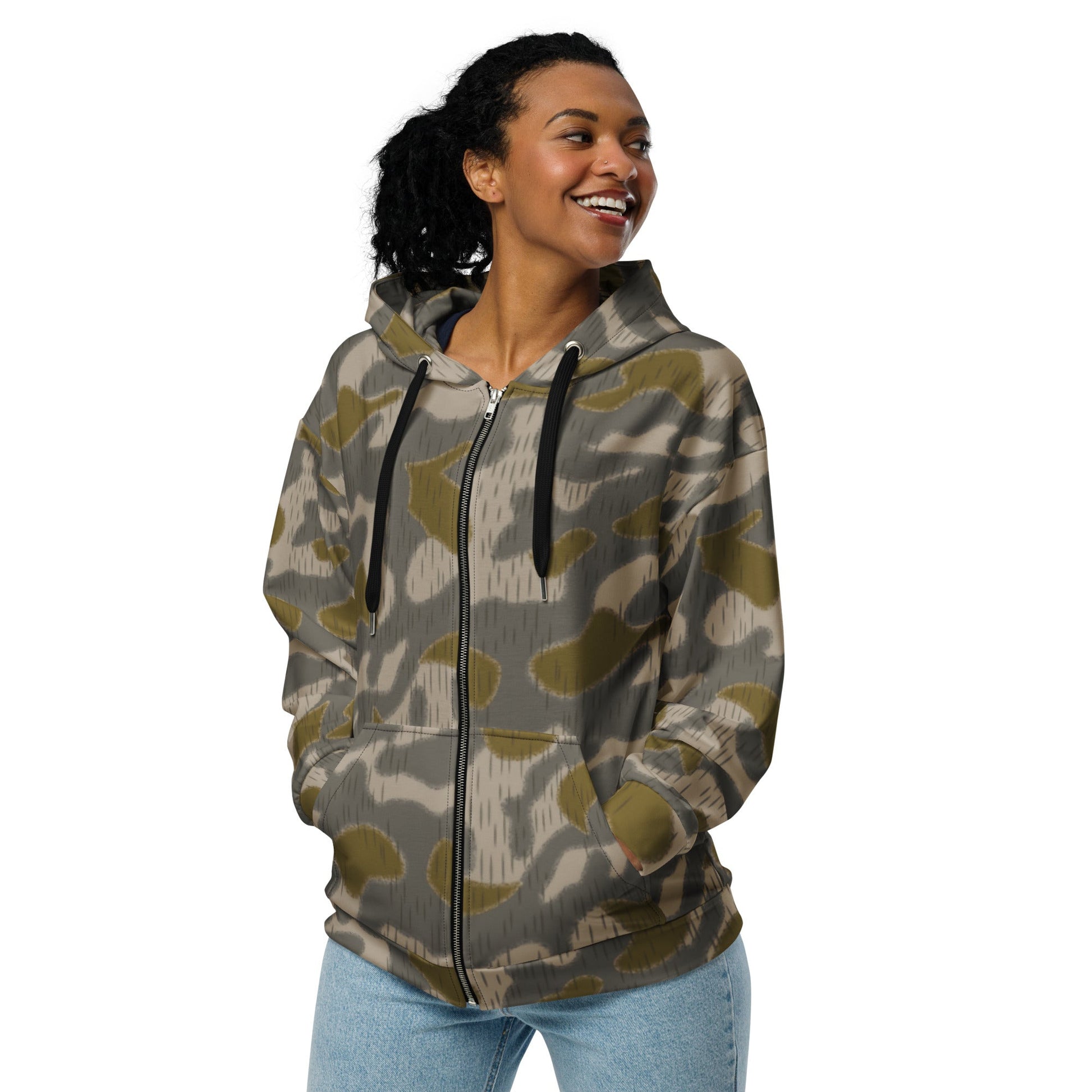 Austrian Zeltbahn Sumpfmuster Marsh CAMO Unisex zip hoodie - Zip Hoodies