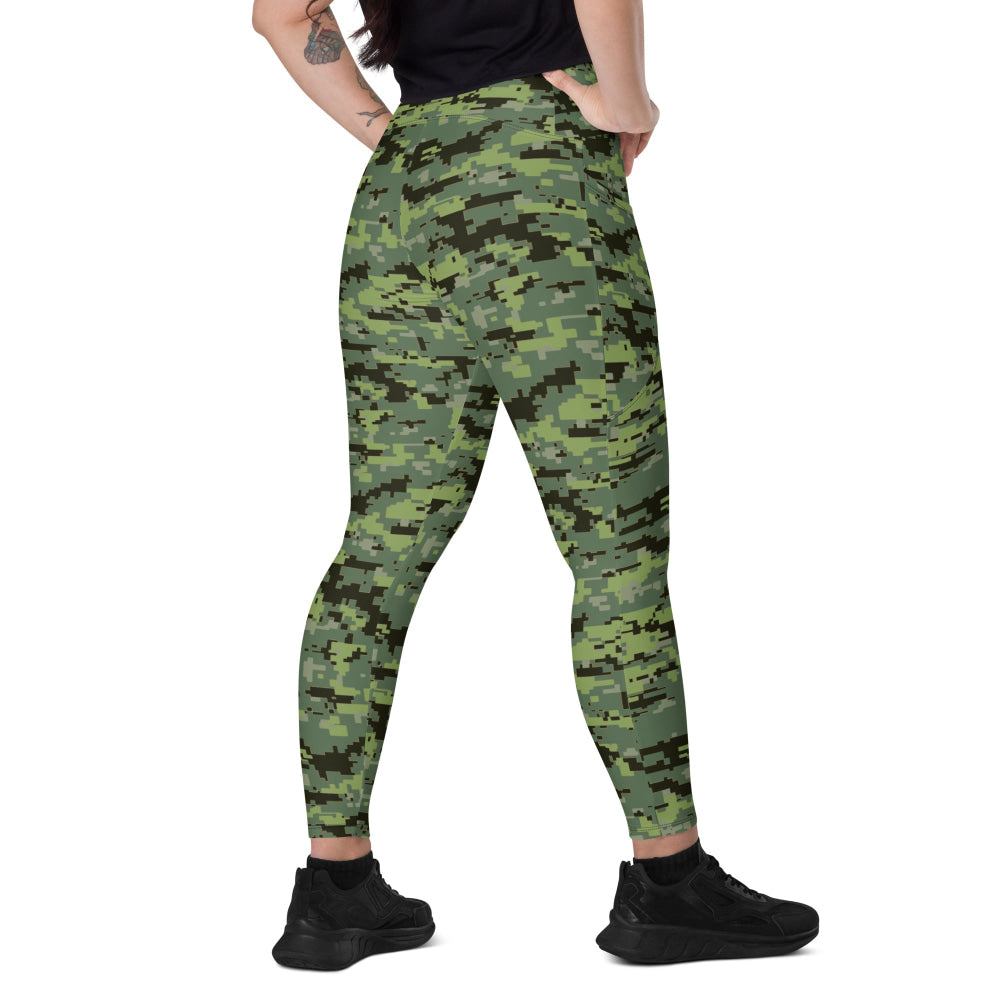 Avatar Resources Development Administration (RDA) Movie CAMO Leggings with pockets - 2XS - Womens With Pockets