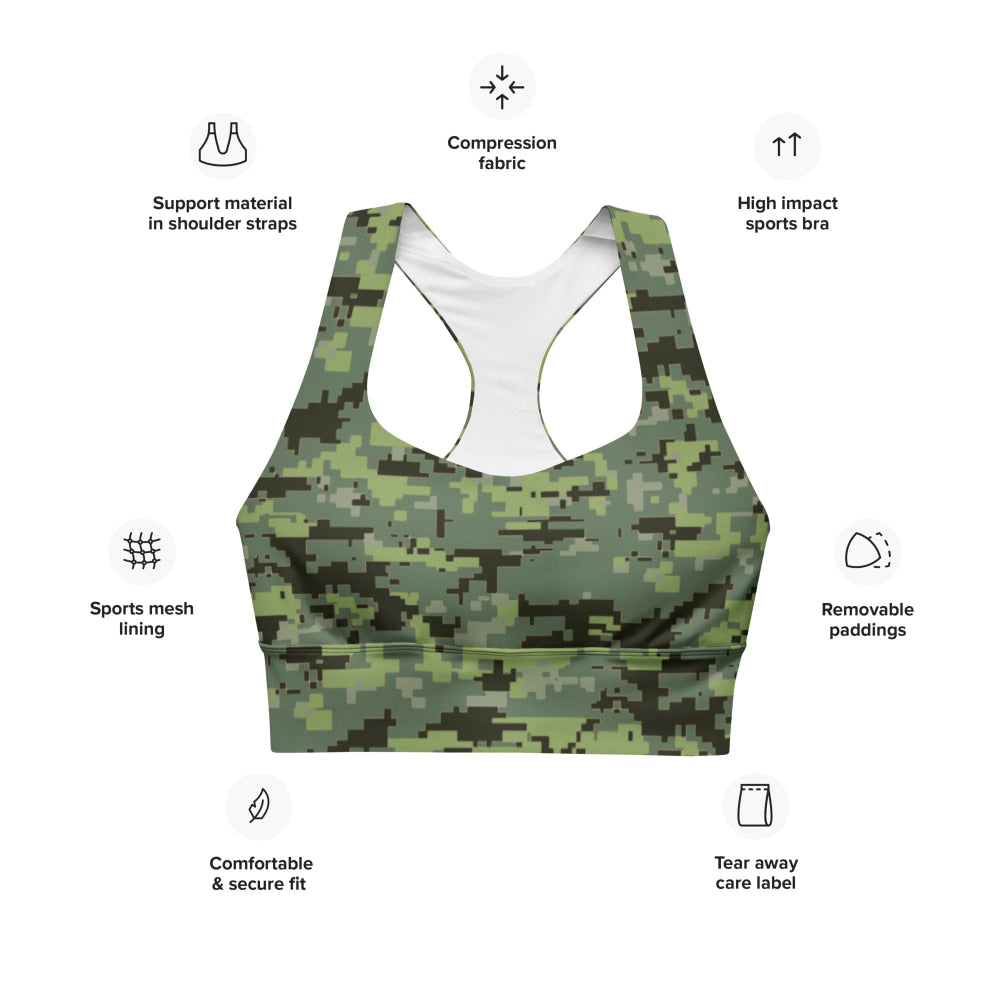 Avatar Resources Development Administration (RDA) Movie CAMO Longline sports bra - Womens Sports Bra