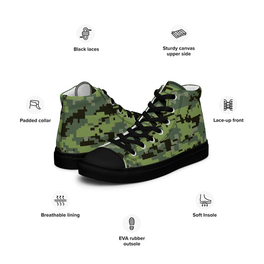 Avatar Resources Development Administration (RDA) Movie CAMO Mens high top canvas shoes - High Top Canvas Shoes