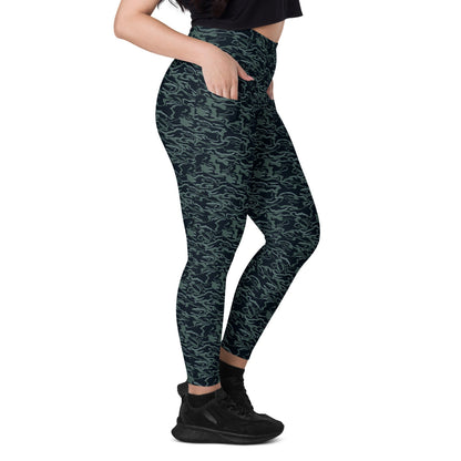 Avatar Way of Water Movie CAMO Leggings with pockets - Womens With Pockets