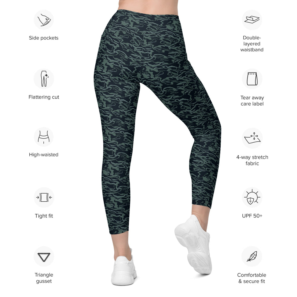 Avatar Way of Water Movie CAMO Leggings with pockets - Womens With Pockets