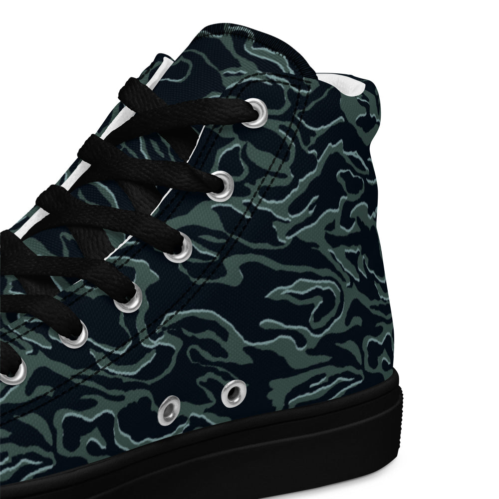 Avatar Way of Water Movie CAMO Men’s high top canvas shoes - Mens High Top Canvas Shoes