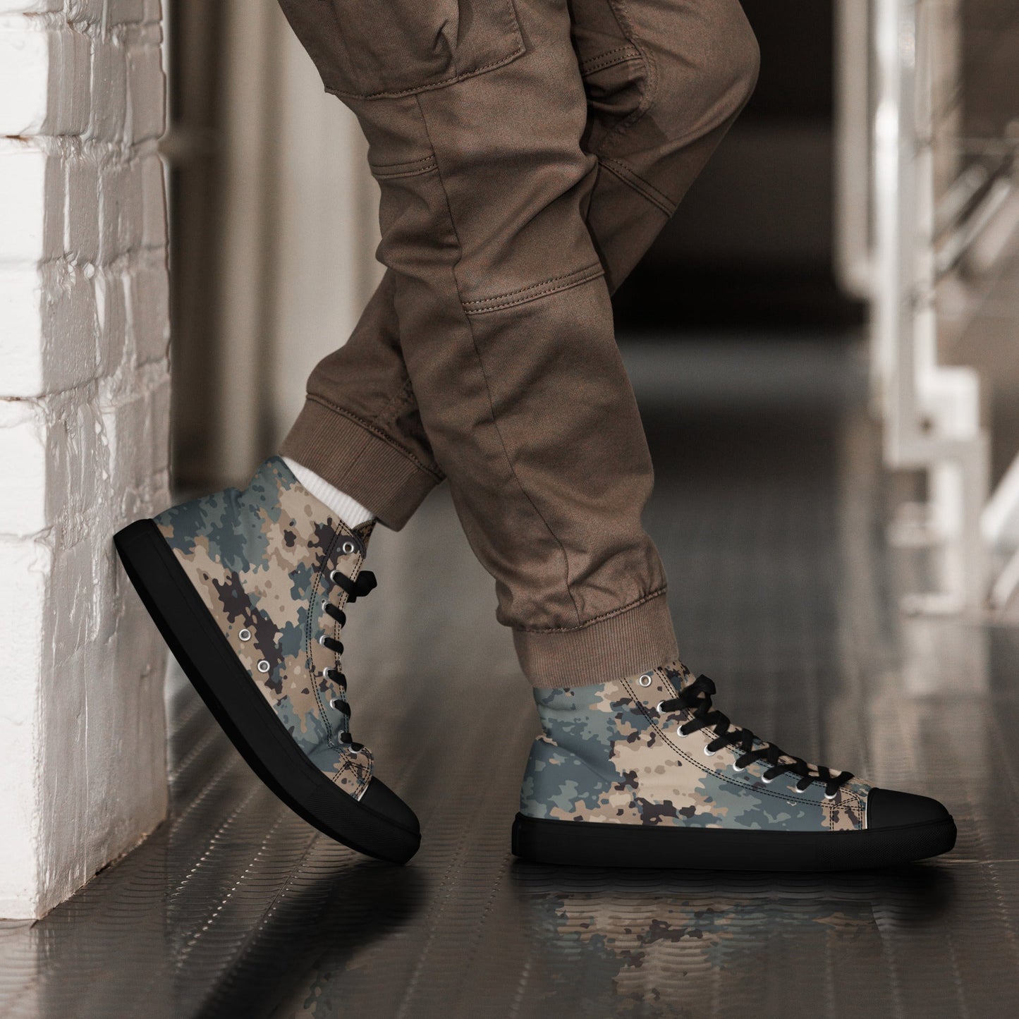 Azerbaijan M2024 CAMO Mens High-Top Canvas Shoes - 5