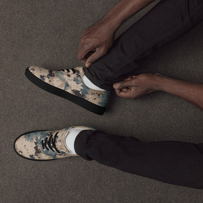 Azerbaijan M2024 CAMO Mens Lace-Up Canvas Shoes - Lace-up