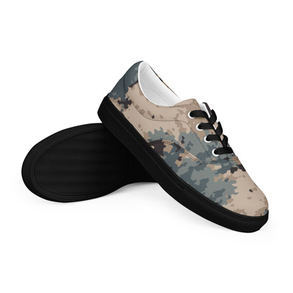 Azerbaijan M2024 CAMO Mens Lace-Up Canvas Shoes - 5 - Lace-up