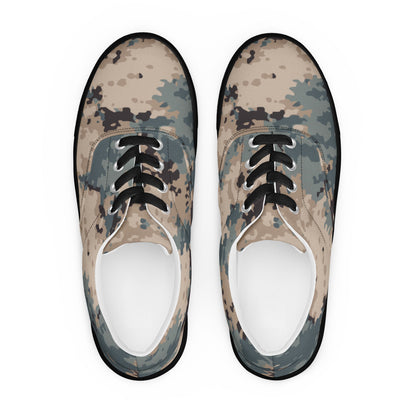 Azerbaijan M2024 CAMO Mens Lace-Up Canvas Shoes - Lace-up
