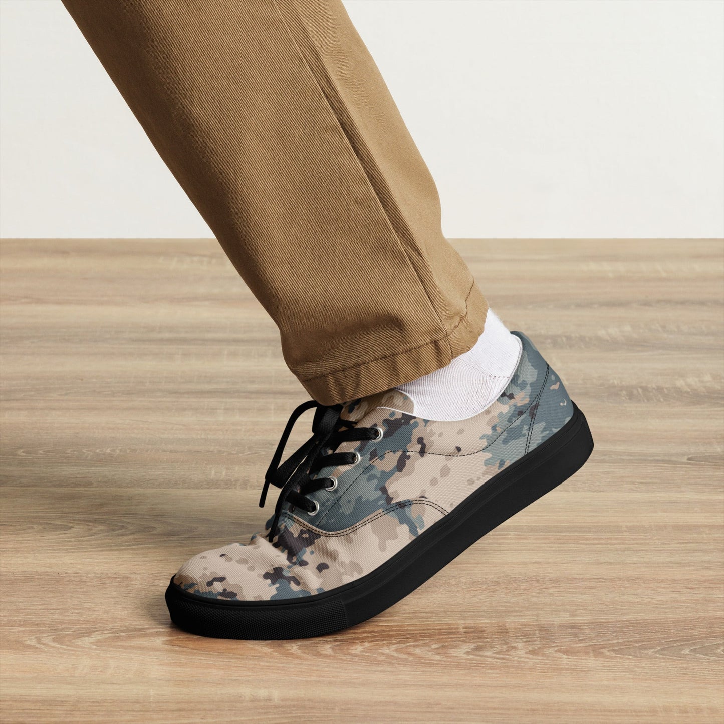 Azerbaijan M2024 CAMO Mens Lace-Up Canvas Shoes - Lace-up