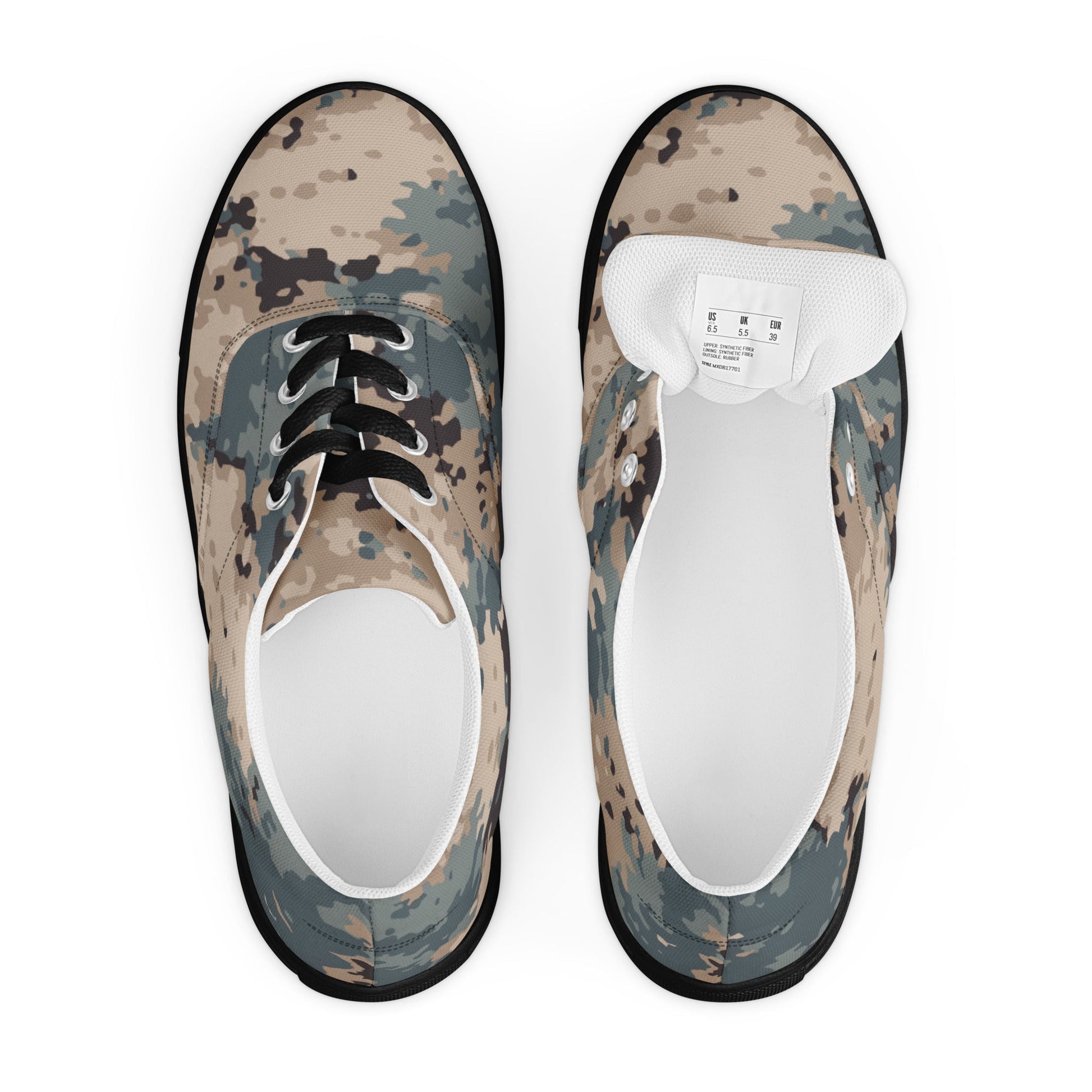 Azerbaijan M2024 CAMO Mens Lace-Up Canvas Shoes - Lace-up