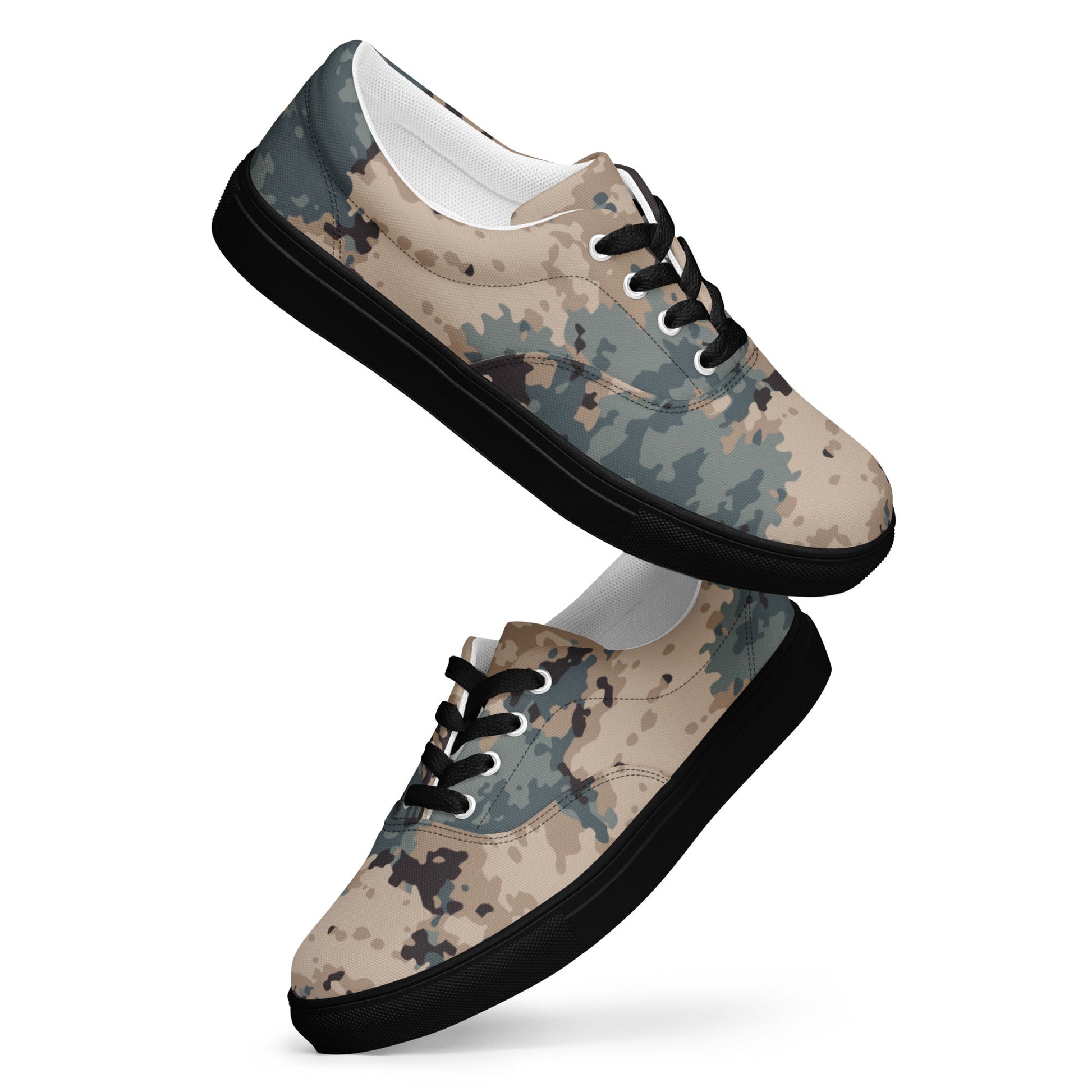 Azerbaijan M2024 CAMO Mens Lace-Up Canvas Shoes - Lace-up