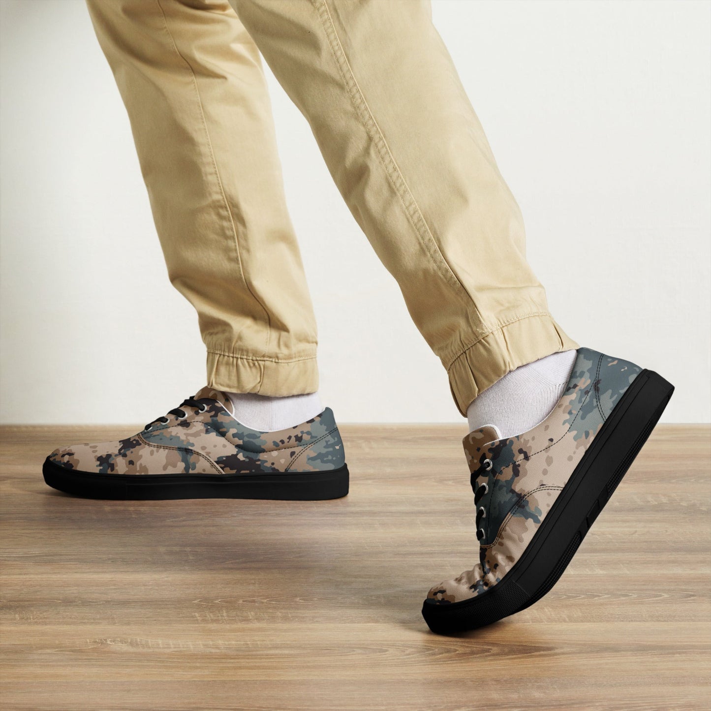 Azerbaijan M2024 CAMO Mens Lace-Up Canvas Shoes - Lace-up