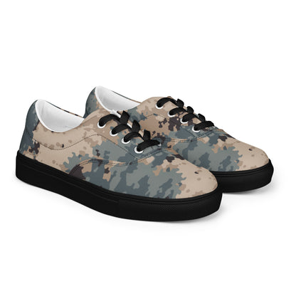 Azerbaijan M2024 CAMO Mens Lace-Up Canvas Shoes - Lace-up
