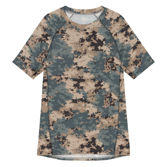 Azerbaijan M2024 CAMO Mens Short-Sleeve Rash Guard - 2XS