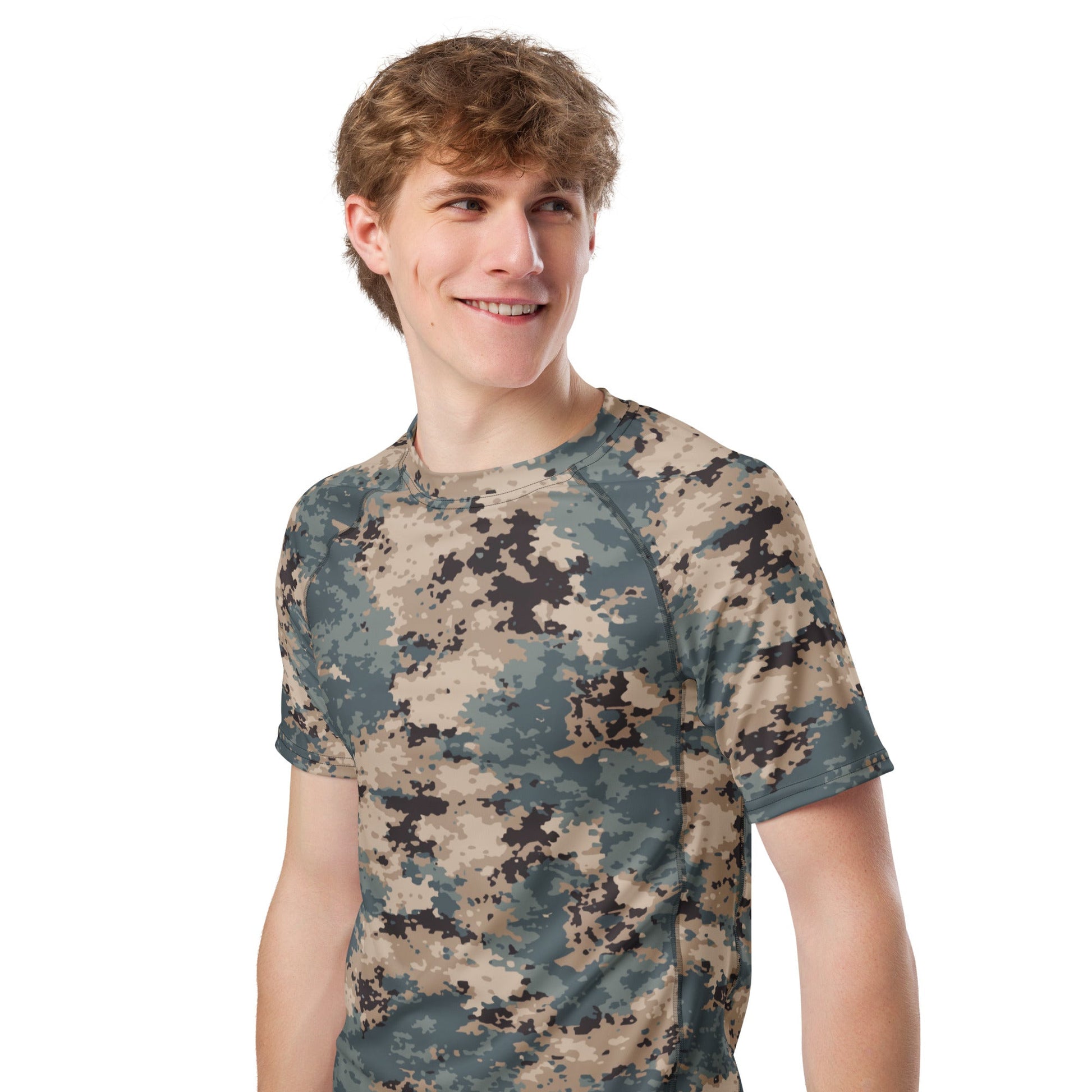 Azerbaijan M2024 CAMO Mens Short-Sleeve Rash Guard