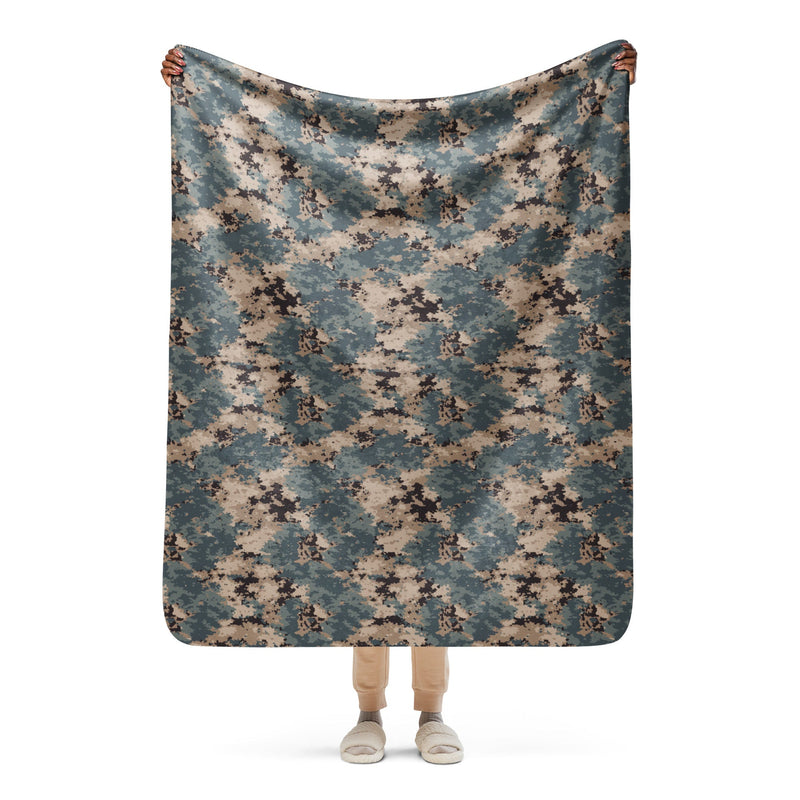 M2024 Caspian CAMO Sherpa Blanket - 50″×60″