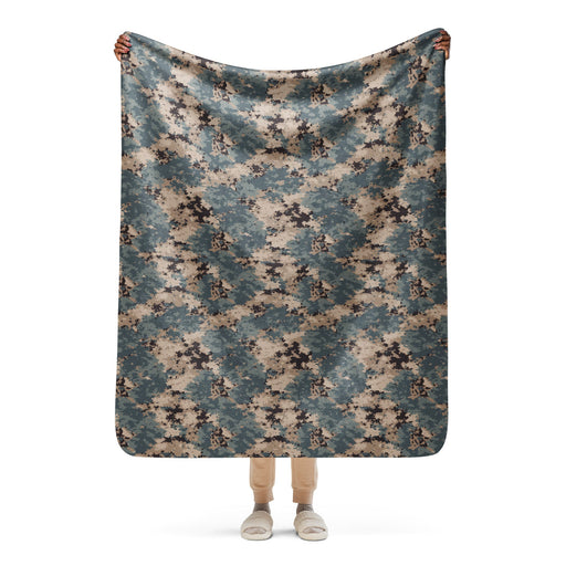 M2024 Caspian CAMO Sherpa Blanket - 50″×60″