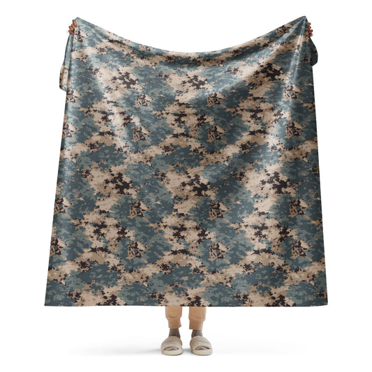 Azerbaijan M2024 CAMO Sherpa Blanket - 60″×80″