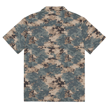 Azerbaijan M2024 CAMO Unisex Short-Sleeve Button Shirt