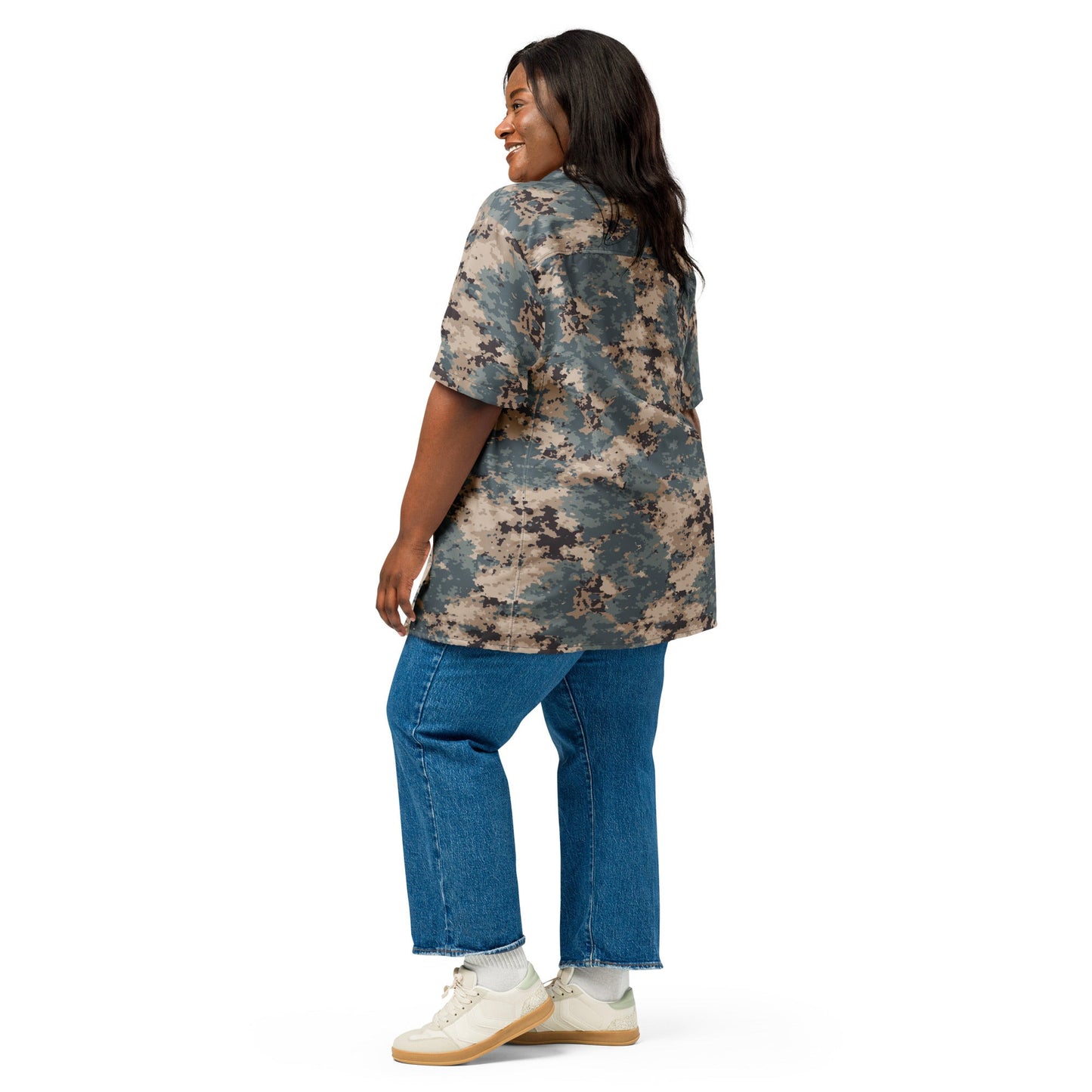 Azerbaijan M2024 CAMO Unisex Short-Sleeve Button Shirt