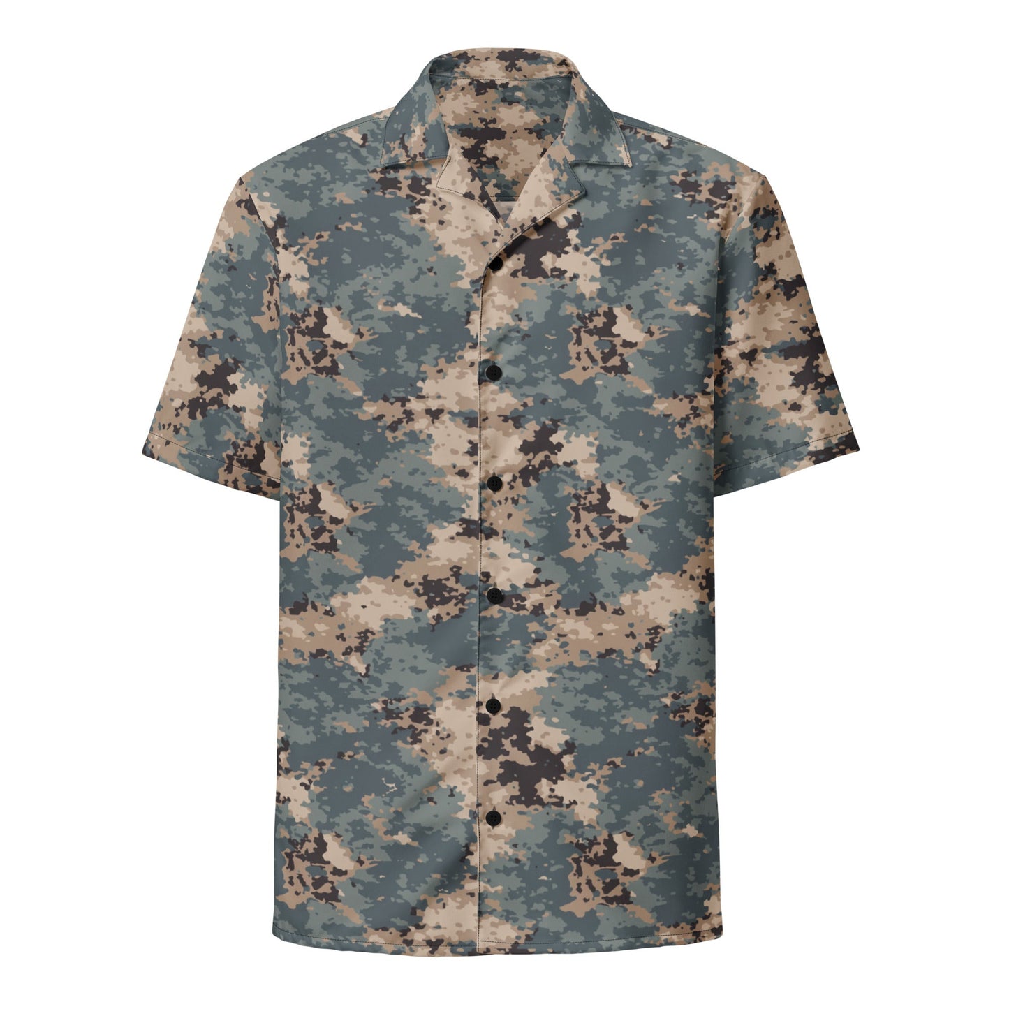Azerbaijan M2024 CAMO Unisex Short-Sleeve Button Shirt