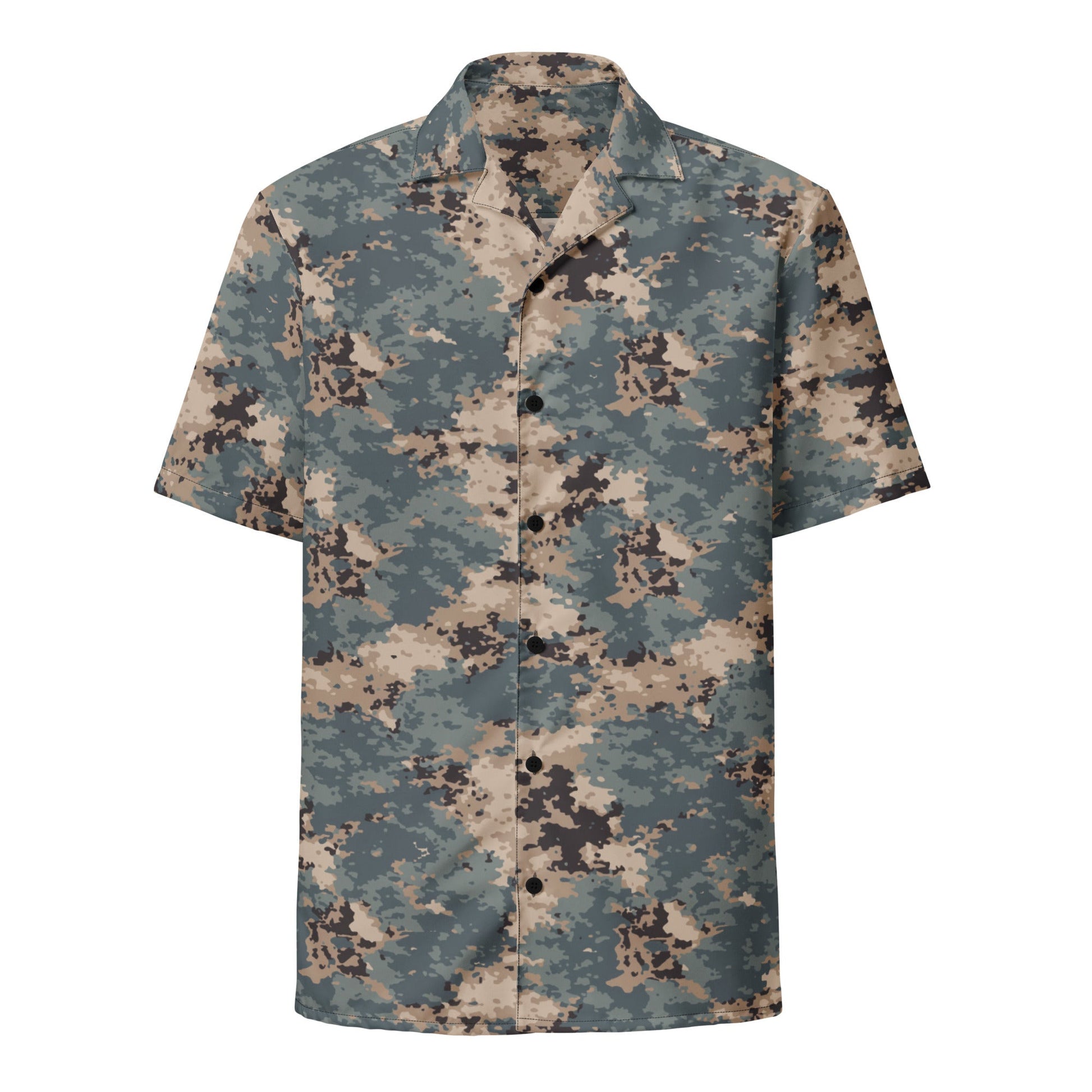 Azerbaijan M2024 CAMO Unisex Short-Sleeve Button Shirt