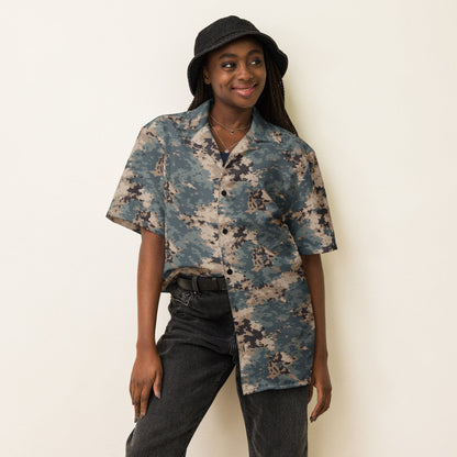 Azerbaijan M2024 CAMO Unisex Short-Sleeve Button Shirt