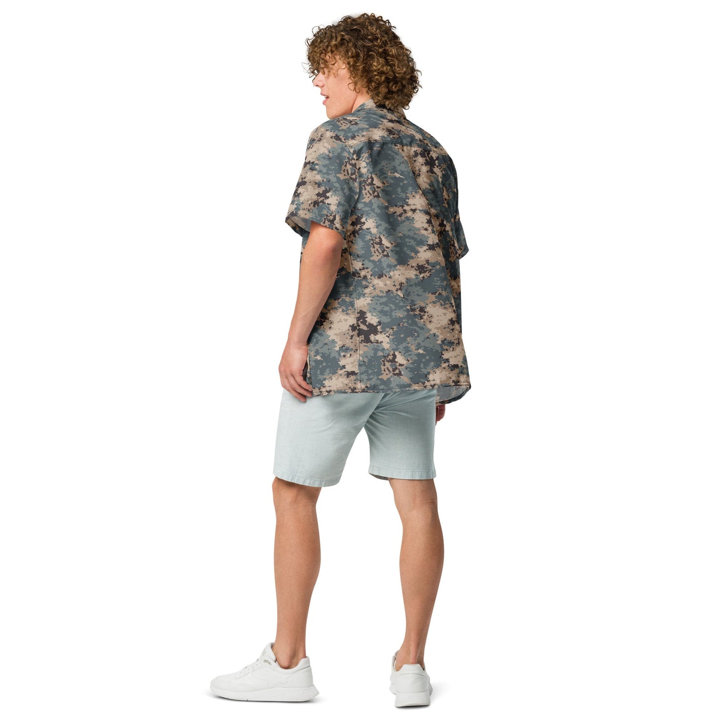 Azerbaijan M2024 CAMO Unisex Short-Sleeve Button Shirt