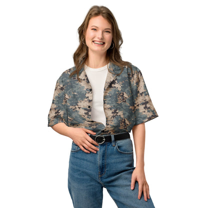 Azerbaijan M2024 CAMO Unisex Short-Sleeve Button Shirt